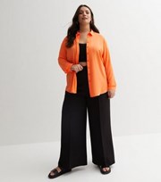 New Look Curves Bright Orange Long Shirt